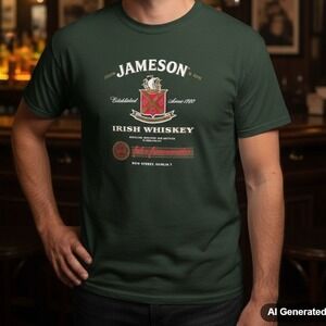 Jameson Irish Whiskey Green T Shirt Mens 3XL Tall Graphic Tee